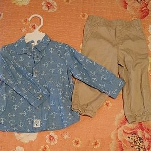 Dress shirt and Jogger pants